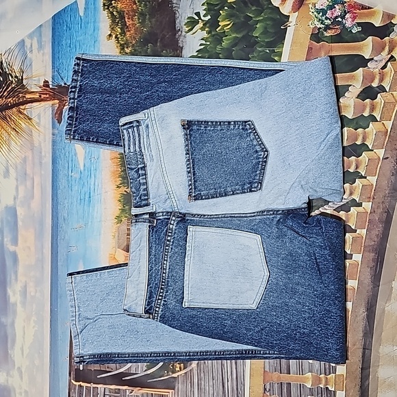 Revice Distressed Button Two Tone Jeans Size 27 - Picture 7 of 9